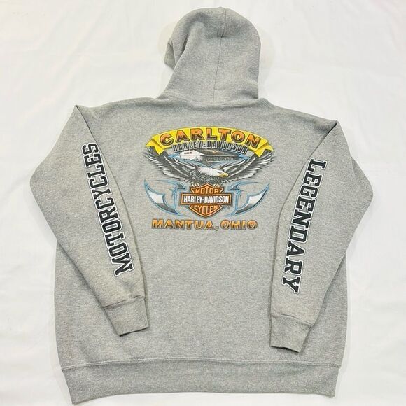 Y2K Harley Davidson Eagle Graphic Hoodie - Picture 6 of 10